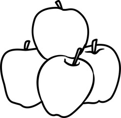 Fresh Juicy Apple coloring Page