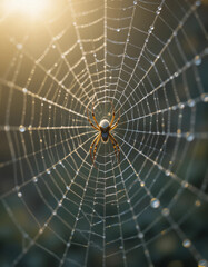 Obraz premium The Art of Web: The Precision and Beauty of Spiders