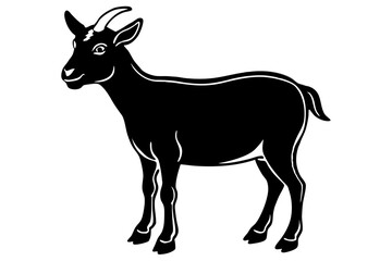 Obraz premium Goat Silhouette vector illustration