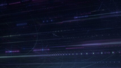 violett leuchtende rautenförmige Lichtpunkte, digitaler Datentransfer, KI, AI, Internet, Energie, Datenfluss, Technologie, Wissenschaft, Forschung, Austausch, Algorithmus, Hintergrund, Zentrum, Mitte