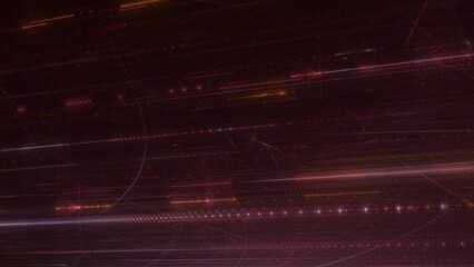 rötlich leuchtende rautenförmige Lichtpunkte, digitaler Datentransfer, KI, AI, Internet, Energie, Datenfluss, Technologie, Wissenschaft, Forschung, Austausch, Algorithmus, Hintergrund, Zentrum, Mitte