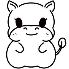 Animals outlines for coloring books 