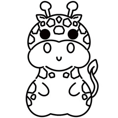 Animals outlines for coloring books 