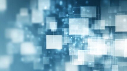 Abstract background with square shapes in shades of blue