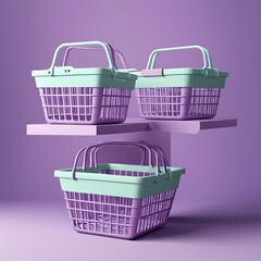 shopping basket isolated on white