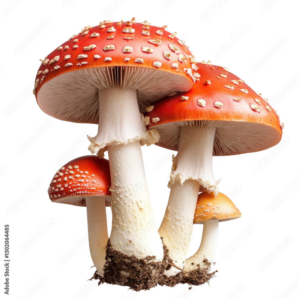 Poster assorted group of fresh mushrooms variously shaped and colored displayed on a rustic wooden surface 