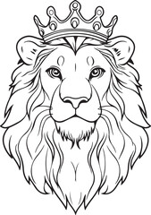 lion head vector illustration