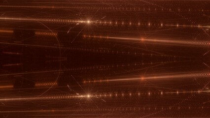 Digitaler Datenstrom - schnelles Internet, Energie, Forschung, Wissenschaft, Innovation, Technologie, Computer, Netzwerk, Kommunikation, künstliche Intelligenz, Digitalisierung, orange, kupfer, braun