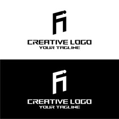 creative letter logo fi design vector