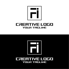 creative letter logo fi design vector