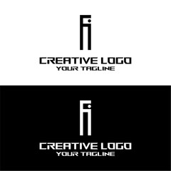 creative letter logo fi design vector