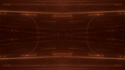 orange leuchtende Lichtpunkte, digitaler Datentransfer, Licht, Internet, Energie, Datenfluss, Technologie, Wissenschaft, Forschung, Austausch, Algorithmus, Hintergrund