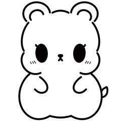 Animals outlines for coloring books 