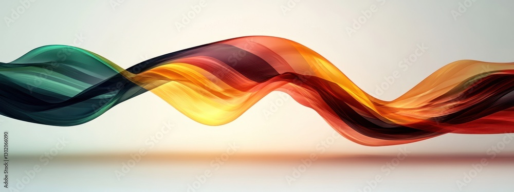 Aufkleber fluid dynamics of colorful waves: a captivating abstract representation of light and movement