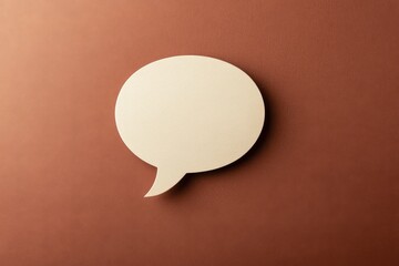 An isolated speech bubble is positioned on a colored background