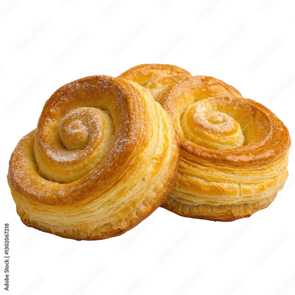 Poster three assorted pastries on a decorative plate ready to be served at a bakery or caf? for sweet indul