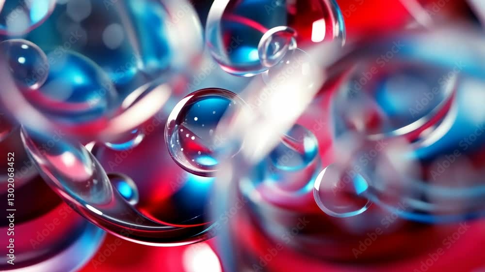 Poster colorful bubbles float in a mesmerizing abstract formation against a vibrant background