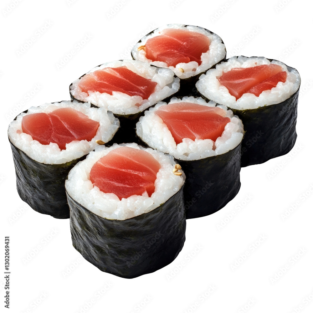 Poster delicious sui rolls artfully arranged on a luxurious black background highlighting their unique shap