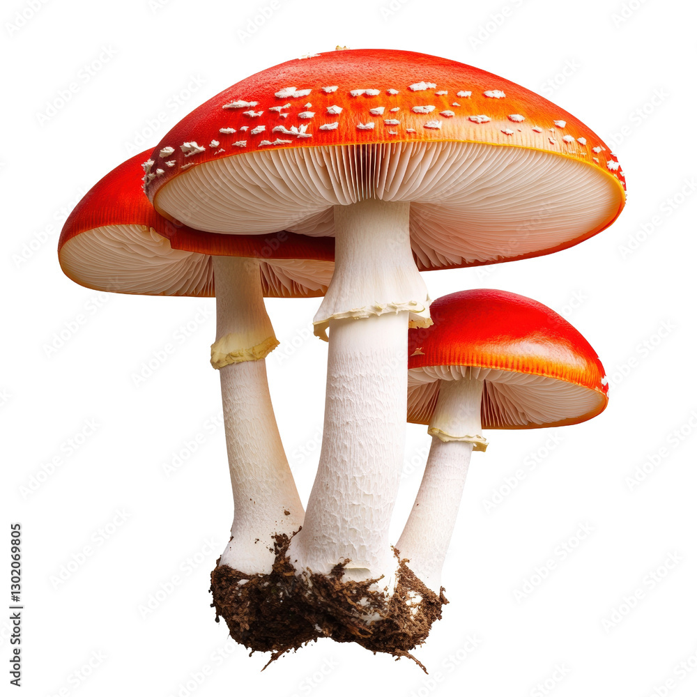 Poster a unique mushroom displayed against a black background highlighting its distinctive shape and textur