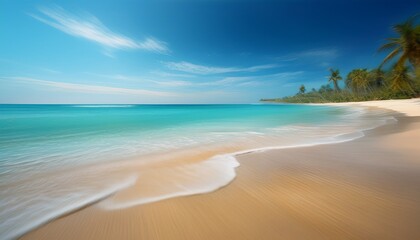 Fototapeta premium Beach motion blur abstract. Generated image