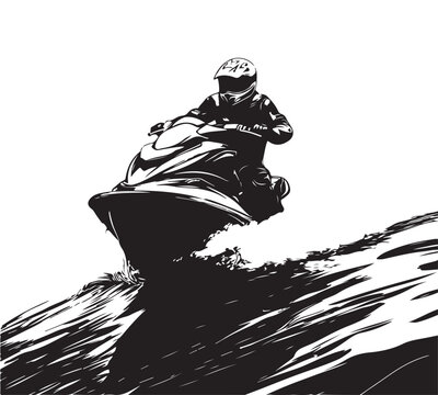 vector illustration of a biker