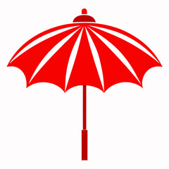 Obraz premium red umbrella isolated on white