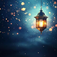 arabic lantern of ramadan celebration background