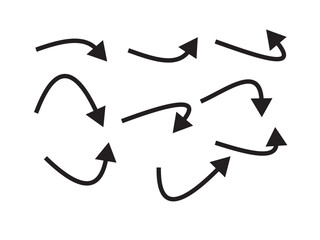 Arrow set line hand drawn icon. Hand-drawn arrow set, sketch-style arrow icons, doodle arrows collection, thin line vector arrows, artistic arrow graphics