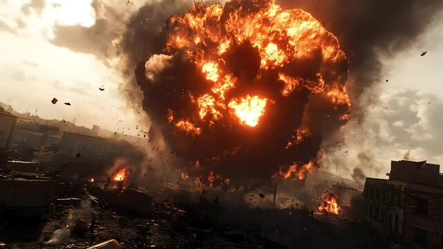 Big war explosion world war
