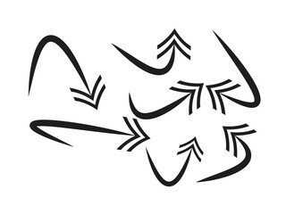 Arrows set. Collection of vector arrows. Vector arrows set collection. Various arrow icons for navigation, direction, and design elements