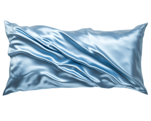 Smooth blue wave cloth on transparent background Generative Ai