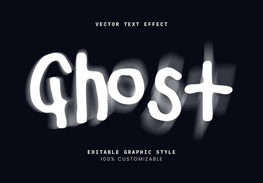 White Ghostly Glow Spooky Horror Text Effect