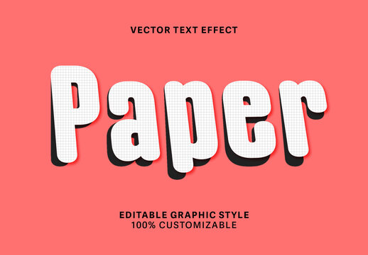 White Paper Cutout Layered 3D Shadow Text Effect