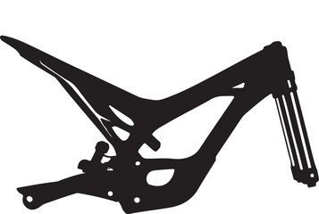 motorcycle frame with white background