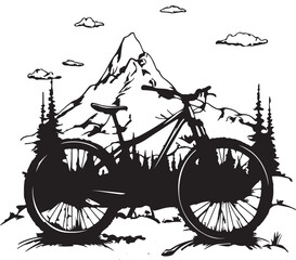 Obraz premium silhouette of a bike