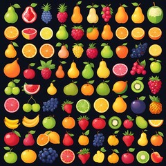 seamless pattern with fruits