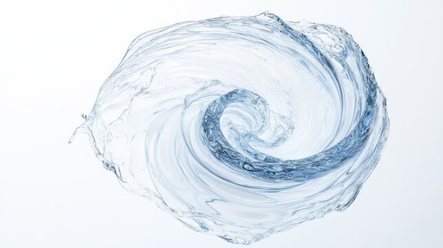 Dynamic vortex of crystalline air currents forming perfect logarithmic spiral, multiple layers of transparent flowing ribbons with subtle white highlights, delicate particle streams following spiral