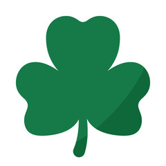 Green Shamrock Icon - Flat Design