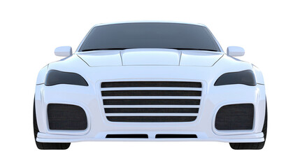 White sports car on black, a stunning display of automotive elegance and design