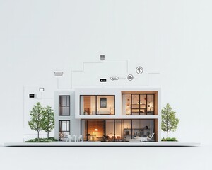 Luxury apartment building with smart energy management systems, Real Estate  Apartment  Energy Efficiency, techdriven ecoliving