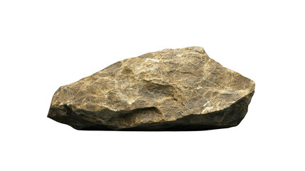 Fototapeta premium Isolated rock on black, a study in texture, contrast and minimalist composition