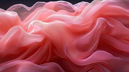 Obraz premium Flowing Pink Fabric Drape