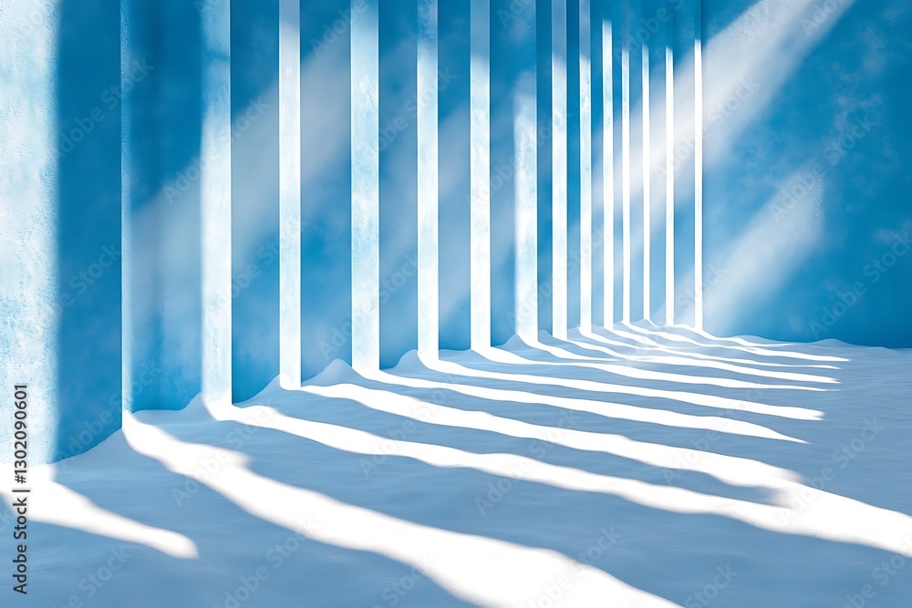 Poster white abstract background with shadow of tree on the wall.