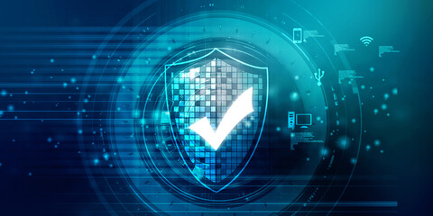 2d rendering tick mark over a shield surface