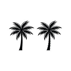 Multiple-Palm-Trees--black-silhouette--9
