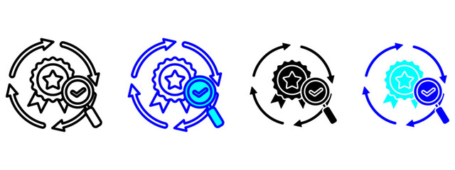 Monitoring Icon Set Multiple Style Collection