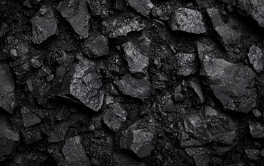 Black Coal Rock Texture, Natural Rough Stone Background