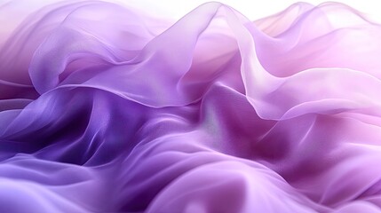 Obraz premium Purple sheer fabric folds, smooth texture, close-up. Ideal for fashion, textiles, or design inspiration