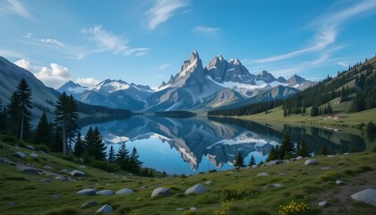  Breathtaking Mountain Lake Reflection Behind Tre Cime di Lavaredo &ndash; A Stunning Italian Alpine View