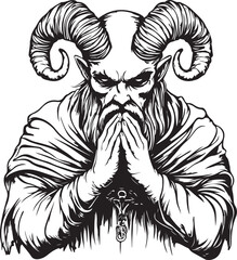 vector illustration of a devil